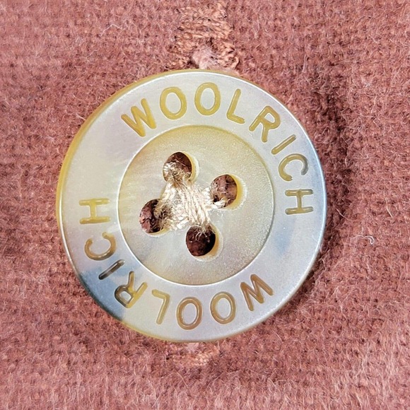 Woolrich Button Down Shirt Red Solid Cotton Long Sleeve Mens Large L Flannel - Picture 8 of 9